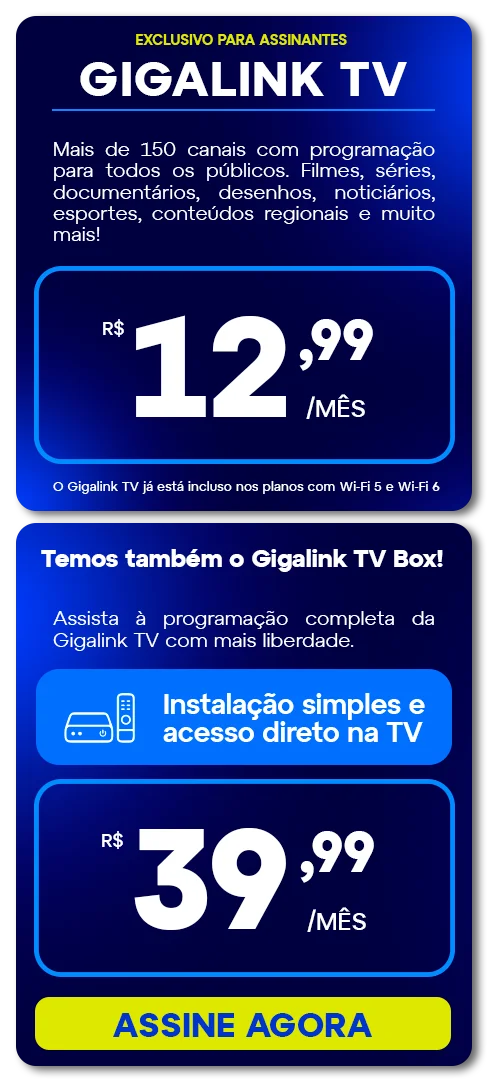 GIGALINK TV Exclusivo para Assinantes