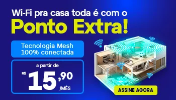 Banner Mobile Do Serviço Ponto Extra Gigalink: Wi-Fi Para A Casa Toda Com Tecnologia Mesh Conectada.